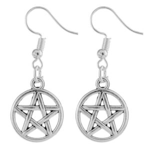 Silver Pentagram Earrings // Pentacle // Alternative Jewellery // Halloween // Witch // Pagan