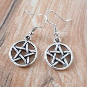 Silver Pentagram Earrings // Pentacle // Alternative Jewellery // Halloween // Witch // Pagan