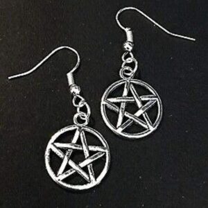 Silver Pentagram Earrings // Pentacle // Alternative Jewellery // Halloween // Witch // Pagan