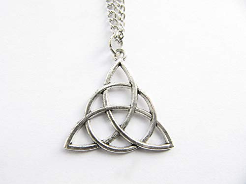 Silver Celtic Knot Triquetra Pendant Necklace // Alternative // Pagan // Charmed