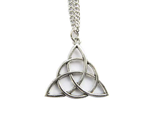 Silver Celtic Knot Triquetra Pendant Necklace // Alternative // Pagan // Charmed