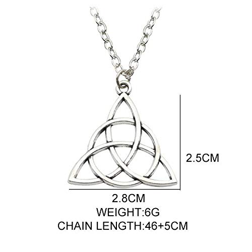 Silver Celtic Knot Triquetra Pendant Necklace // Alternative // Pagan // Charmed