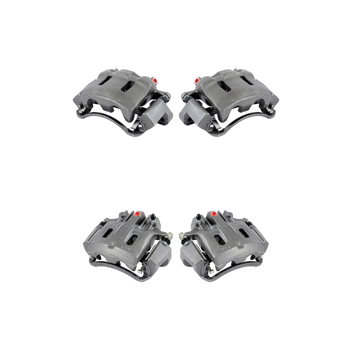 Callahan Semi-Loaded OE Replacement Front and Rear Brake Calipers Set [For 2000 2001 2002 2003 2004 Ford Excursion F-250 F-350 Super Duty]