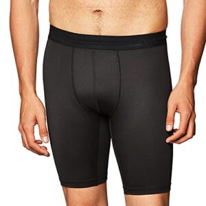 Hanes Men's Sport Performance Compression Short, Ebony/Ebony, Medium