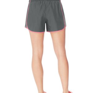 Hanes Sport Women's Performance Run Short,Ebony/True White,X-Large