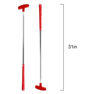 Crestgolf Two-way Rubber Golf Putter for Kids or Adults (red, 33inch)