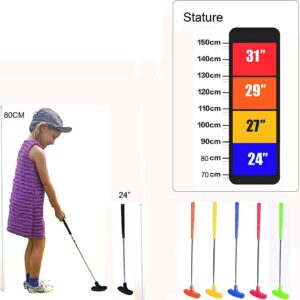 Crestgolf Two-way Rubber Golf Putter for Kids or Adults (red, 33inch)