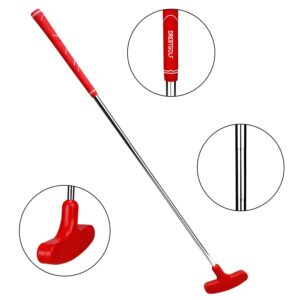 Crestgolf Two-way Rubber Golf Putter for Kids or Adults (red, 33inch)