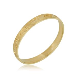 avora 10k yellow gold faceted footprint ring, size 3 - size 3