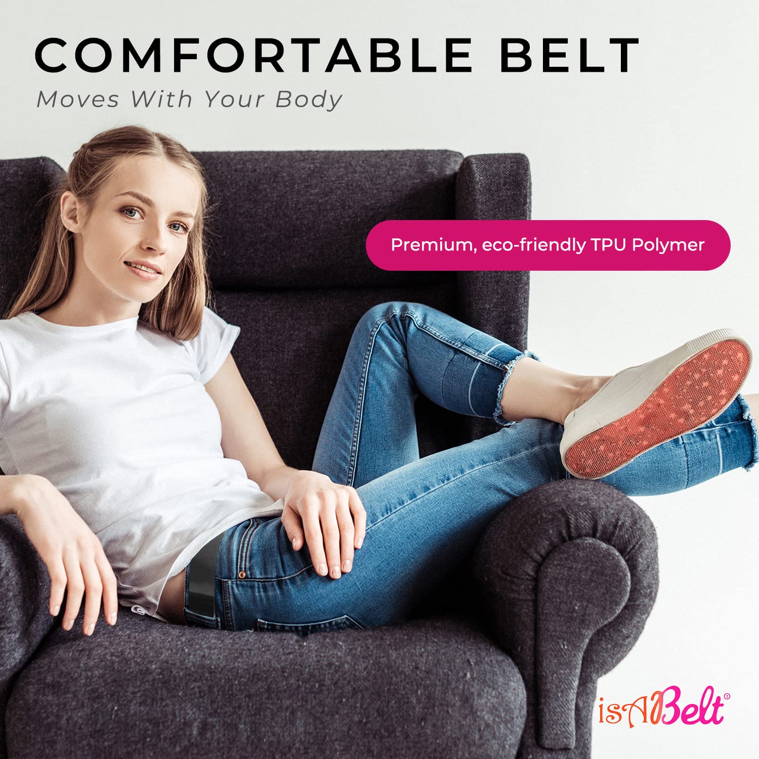 Isabelt | Flat, Adjustable, No Bulk, Slimming Belt (1") isABeltWIDE for Women Size 0-Plus Size