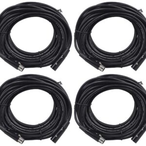 4 Rockville RDX5M50 50' 5-Pin Male-Female DMX Lighting Cables 100% Copper