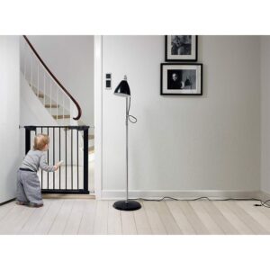 BabyDan Premier True Pressure Fit 28.9-36.7 Inch Doorway Stairway Safety Baby Gate, Black