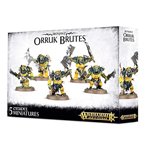 Games Workshop 99120209030 Ironjawz Orruk Brutes Tabletop and Miniature Gaming, Black