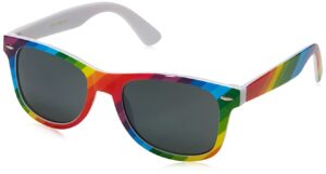 retro optix sunglasses classic 80's vintage style design (rainbow, smoke)