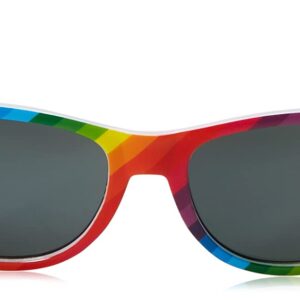 Retro Optix Sunglasses Classic 80's Vintage Style Design (Rainbow, Smoke)