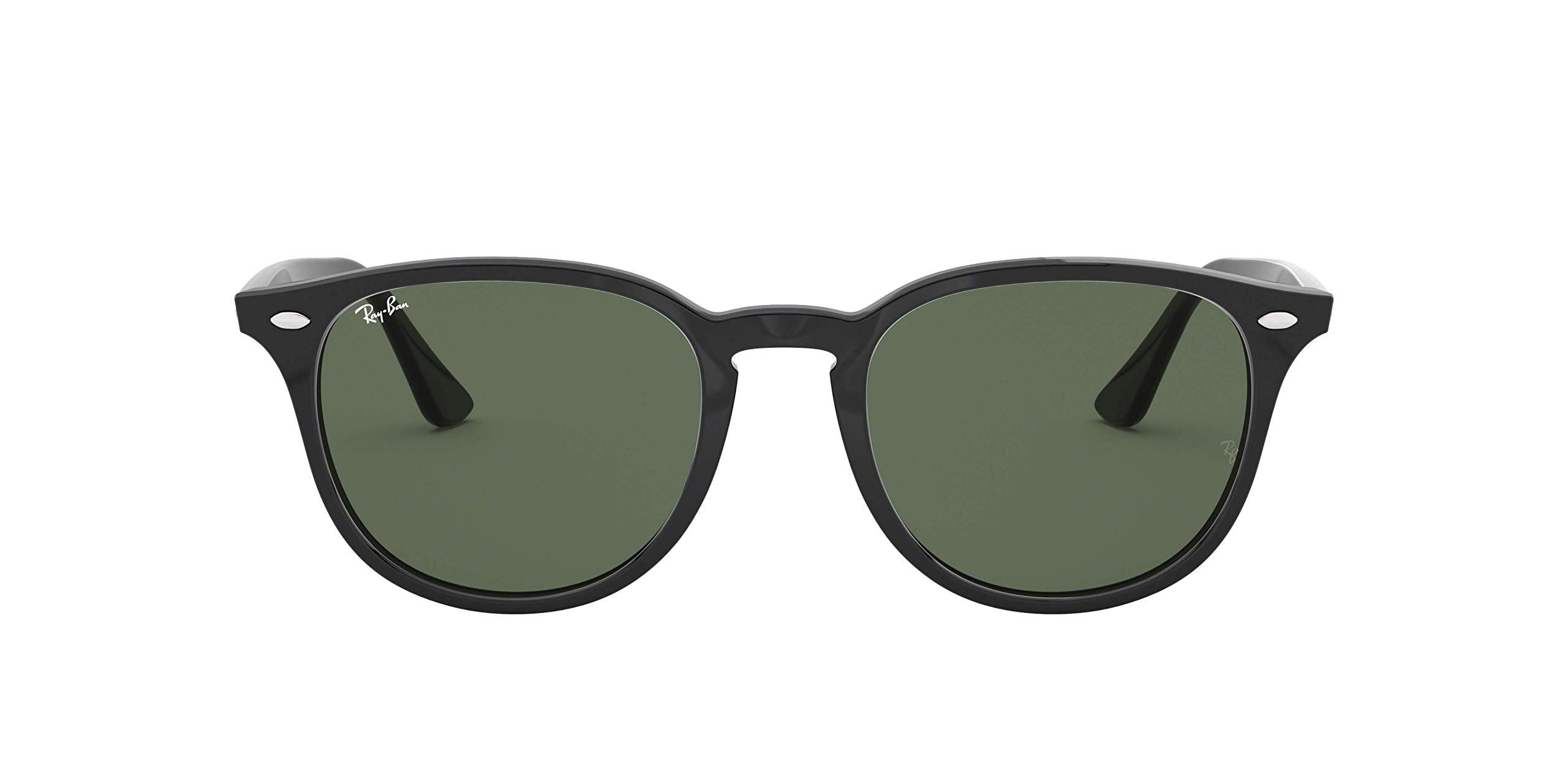 Ray-Ban RB4259 Round Sunglasses, Black/Dark Green, 51 mm