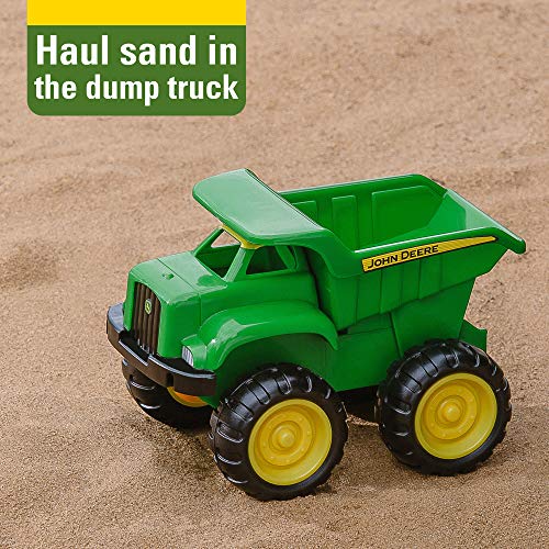 John Deere Sandbox Toys - Includes Dump Truck Toy and Tractor Toy with Loader, Kids Outdoor Toys - Easter Gifts for Kids, Frustration Free Packaging ,Green, Ages 18 Months and Up, 2 Count ( Pack of 1)