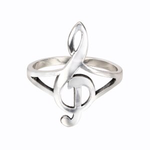 CloseoutWarehouse 925 Sterling Silver Soul Harmony Music Note Ring Size 11