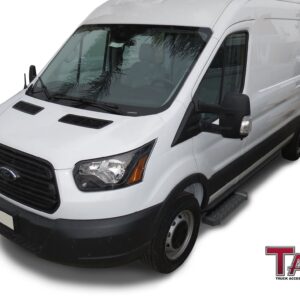 TAC 6.5” Running Boards Fit 2015-2023 Ford Transit Van (Exclude 2022-2023 E-Transit) 148" Wheel Base Full Size Utility Black Rattler Steel Side Steps Nerf Bars Step Rails Off Road Accessories 2 Pcs