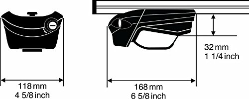 INNO XS150 Aero Low Profile Base Stays for Raised Side Rails TROUGH (Set of 4) , Black