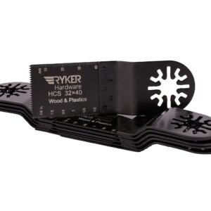 Ryker Hardware Oscillating Tool Blades: Wood MultiTool Blades Compatible with Fein Multimaster, Porter Cable, DeWalt, Bosch, Ryobi, Makita, Milwaukee, Rockwell