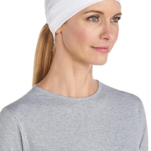 Coolibar UPF 50+ Unisex Hubbard UV Skull Cap - Sun Protective (Large/X-Large- White)