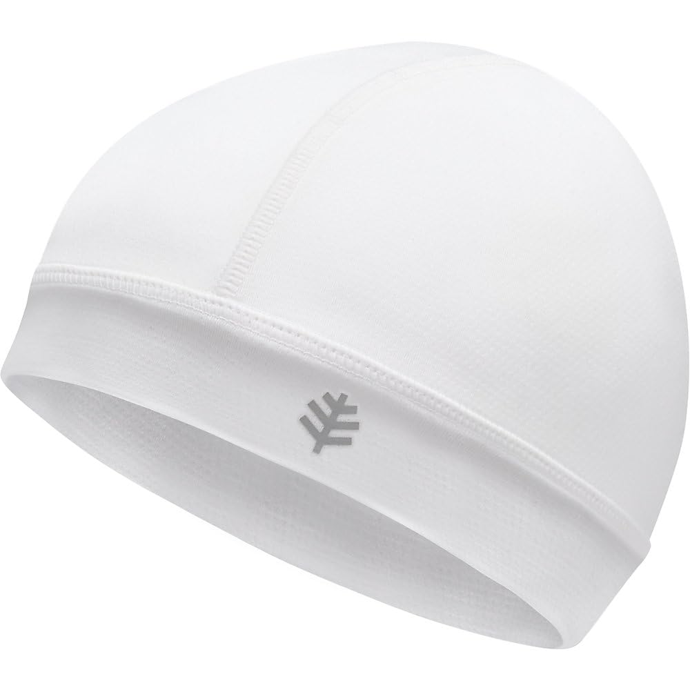 Coolibar UPF 50+ Unisex Hubbard UV Skull Cap - Sun Protective (Large/X-Large- White)