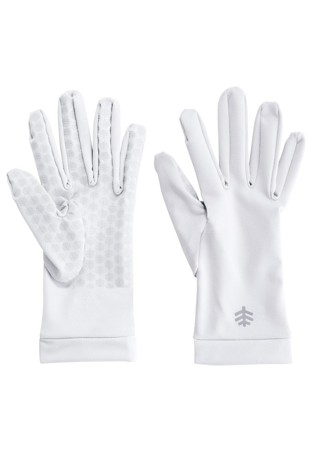 Coolibar UPF 50+ Unisex Sawyer UV Sun Gloves - Sun Protective (Medium- White)