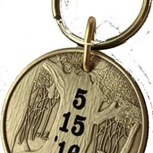 Engraved Sobriety Date Keychain Personalized This Day My New Life Began Medallion