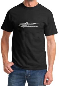 1965 1966 ford galaxie convertible classic outline design tshirtxl black