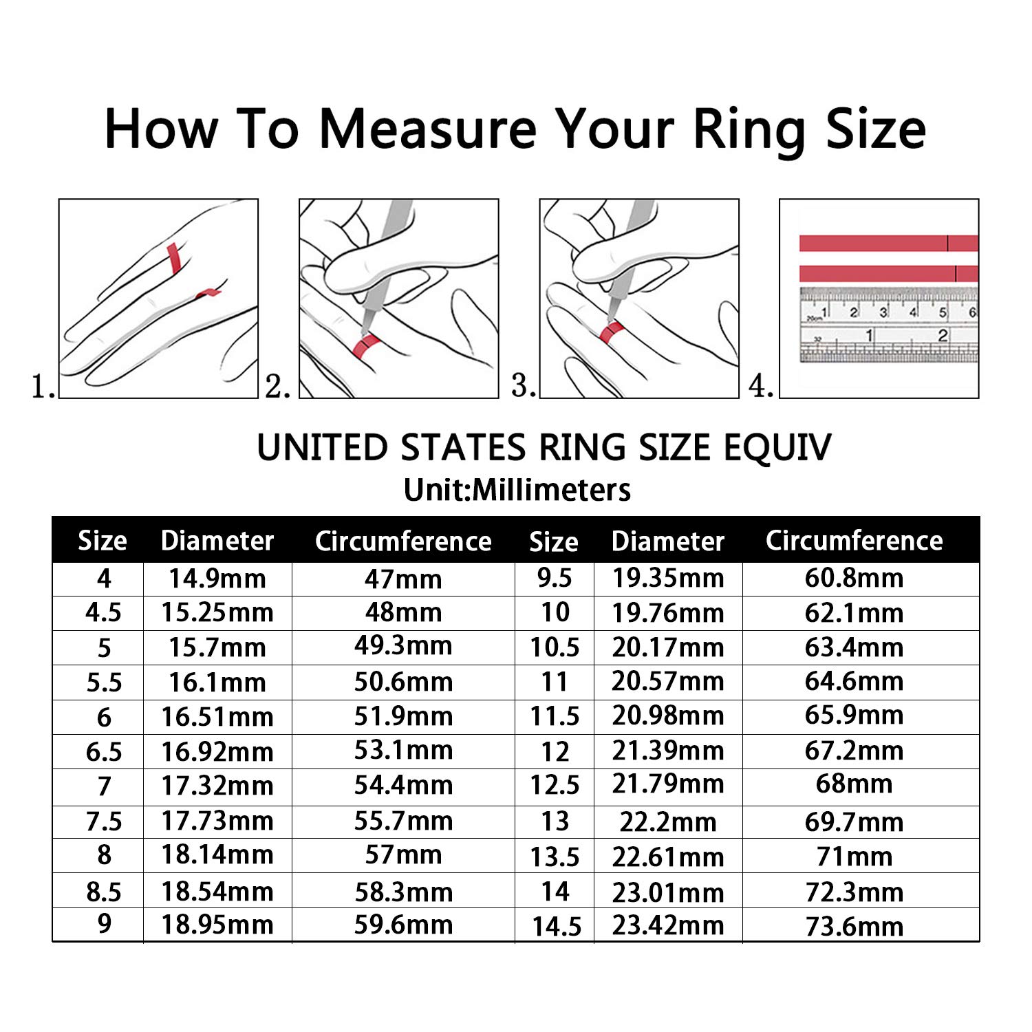 SOMEN TUNGSTEN 925 Sterling Silver Criss Cross Rings CZ Eternity Engagement Wedding Band Size 8