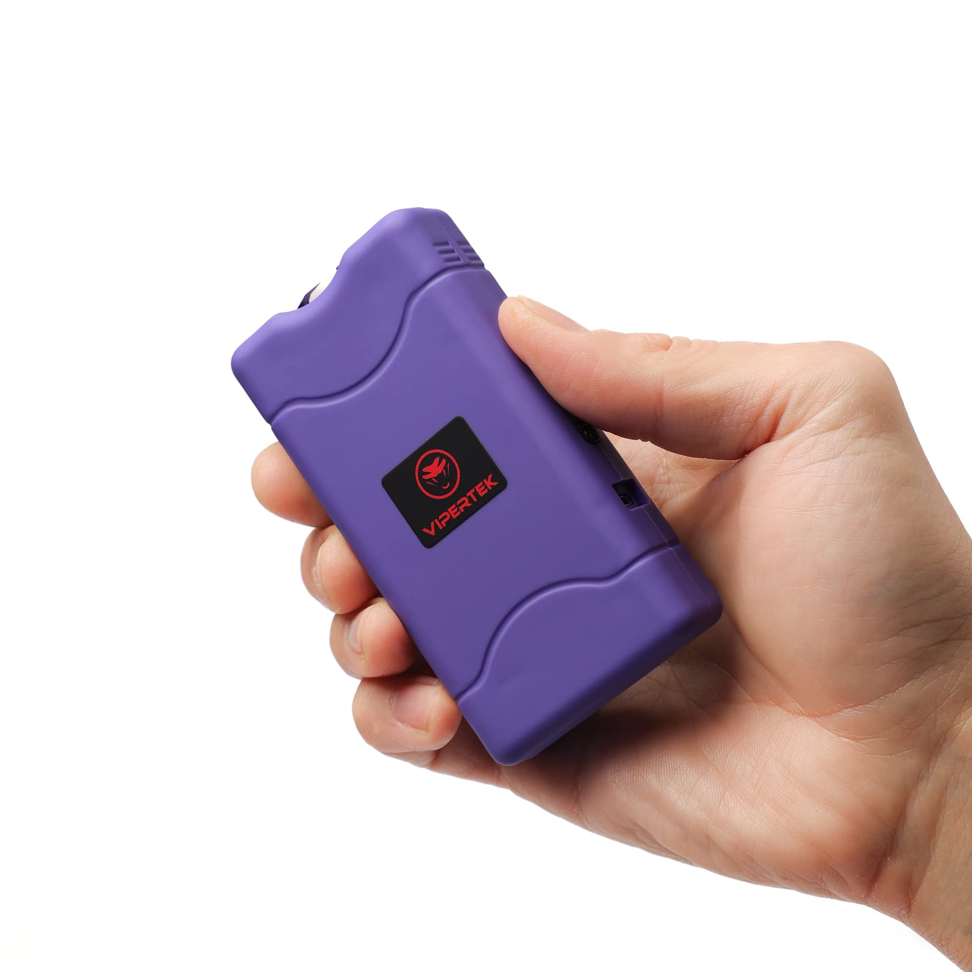 VIPERTEK VTS-880 Mini Stun Gun Rechargeable with LED Flashlight, Purple