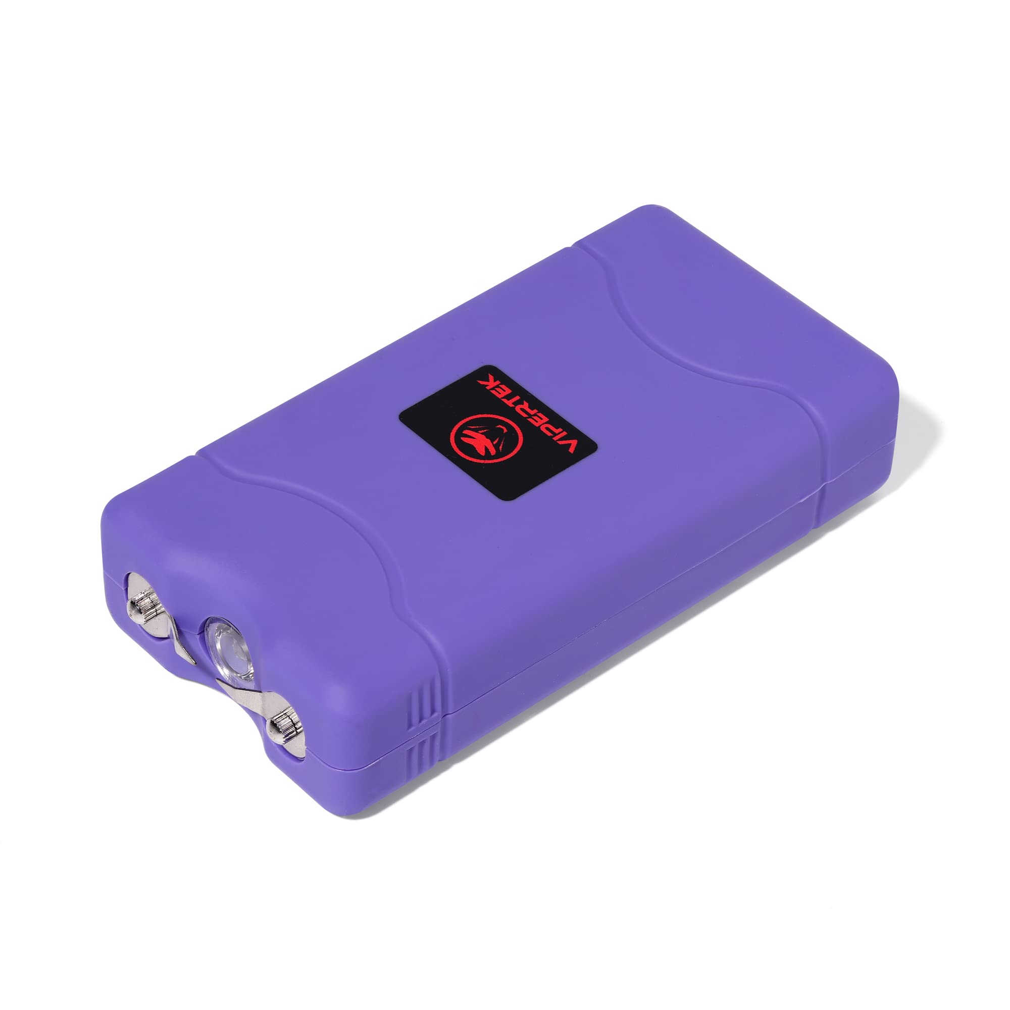 VIPERTEK VTS-880 Mini Stun Gun Rechargeable with LED Flashlight, Purple