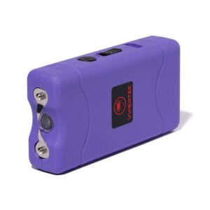 VIPERTEK VTS-880 Mini Stun Gun Rechargeable with LED Flashlight, Purple