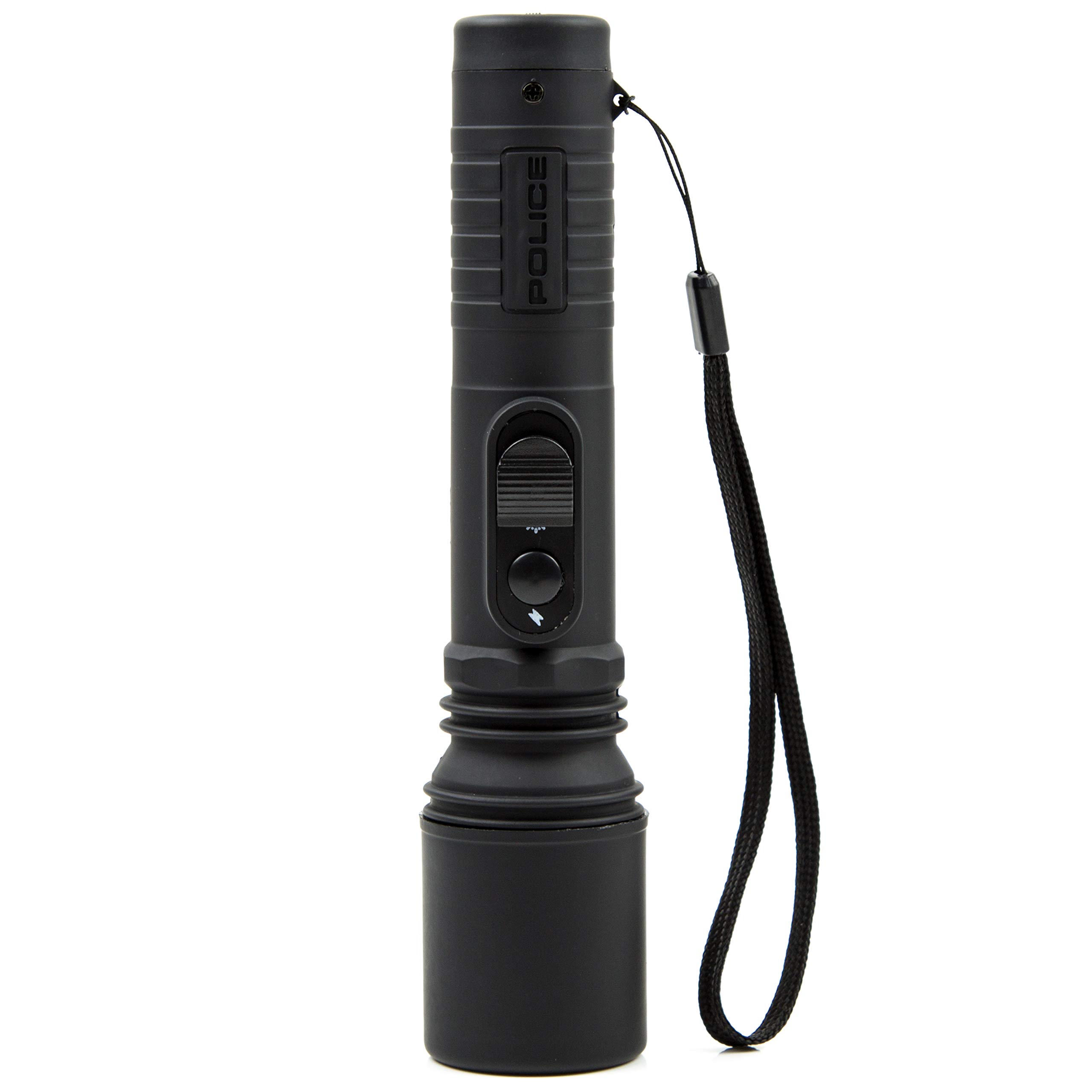 POLICE Stun Gun 305 Rechargeable with LED Flashlight Black