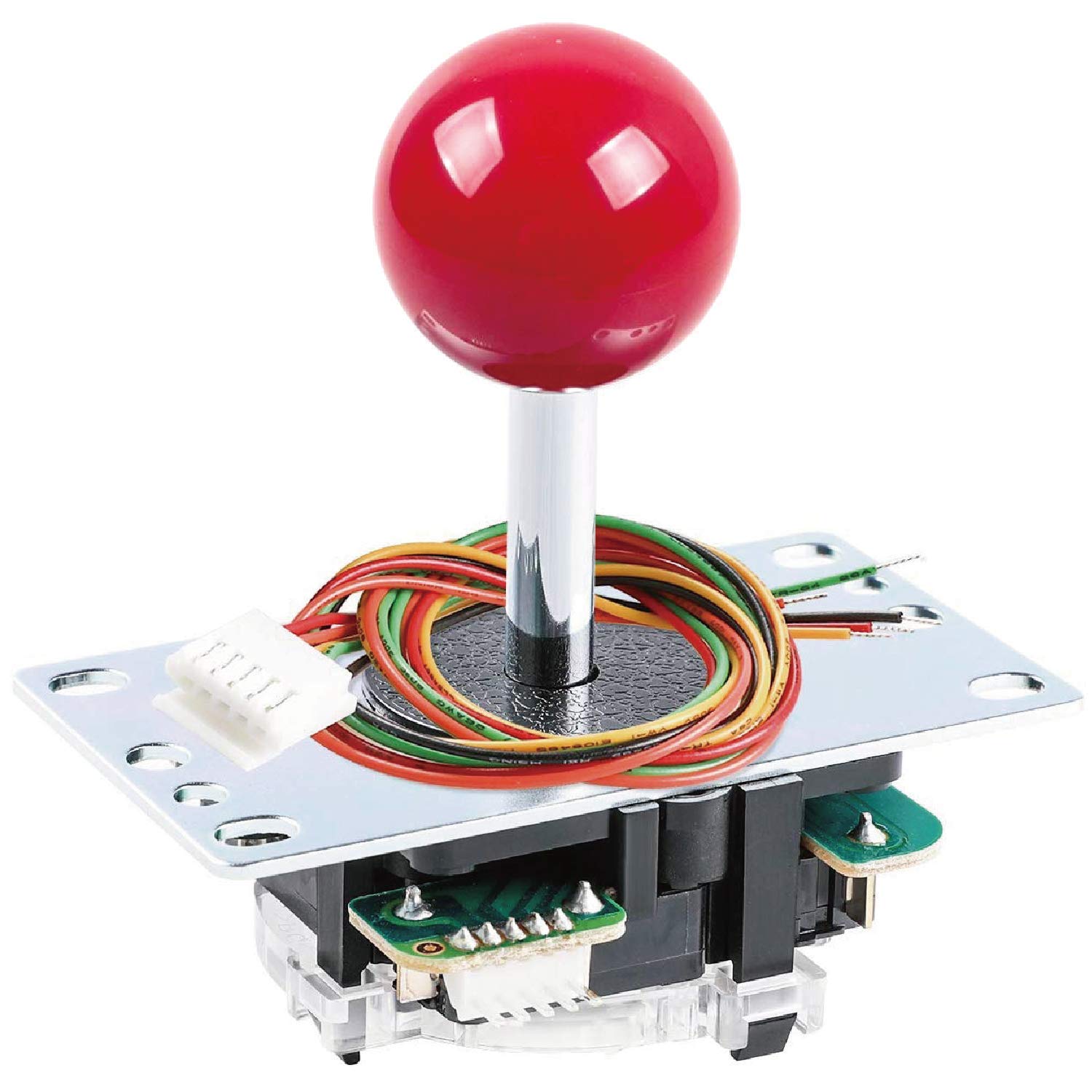 SANWA JLF-TP-8YT Joystick 8 pcs OBSF-30 Push Button Bundle Kit Color : Red - for Arcade Game 4 & 8 Way Adjustable, Compatible with Catz Mad SF4 Tournament Joystick S@NWA