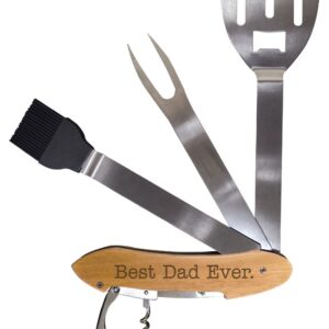 for Dad Best Dad Ever BBQ Grill Multi Tool Barbecue Spatula Grilling Accessories