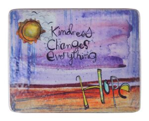 cathedral art (abbey & ca gift kindness changes everything art metal plaque, silver