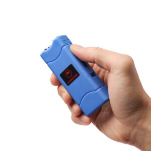 VIPERTEK VTS-881 Micro Stun Gun for Self Defense Rechargeable with LED Flashlight, Blue