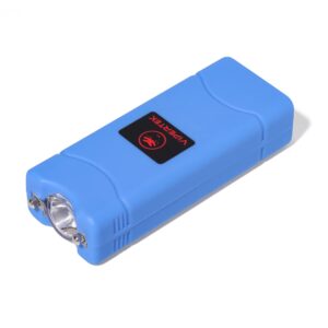 VIPERTEK VTS-881 Micro Stun Gun for Self Defense Rechargeable with LED Flashlight, Blue