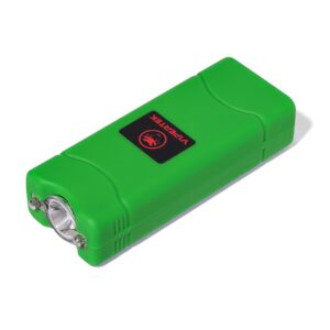 VIPERTEK VTS-881 Micro Stun Gun for Self Defense Rechargeable with LED Flashlight, Green