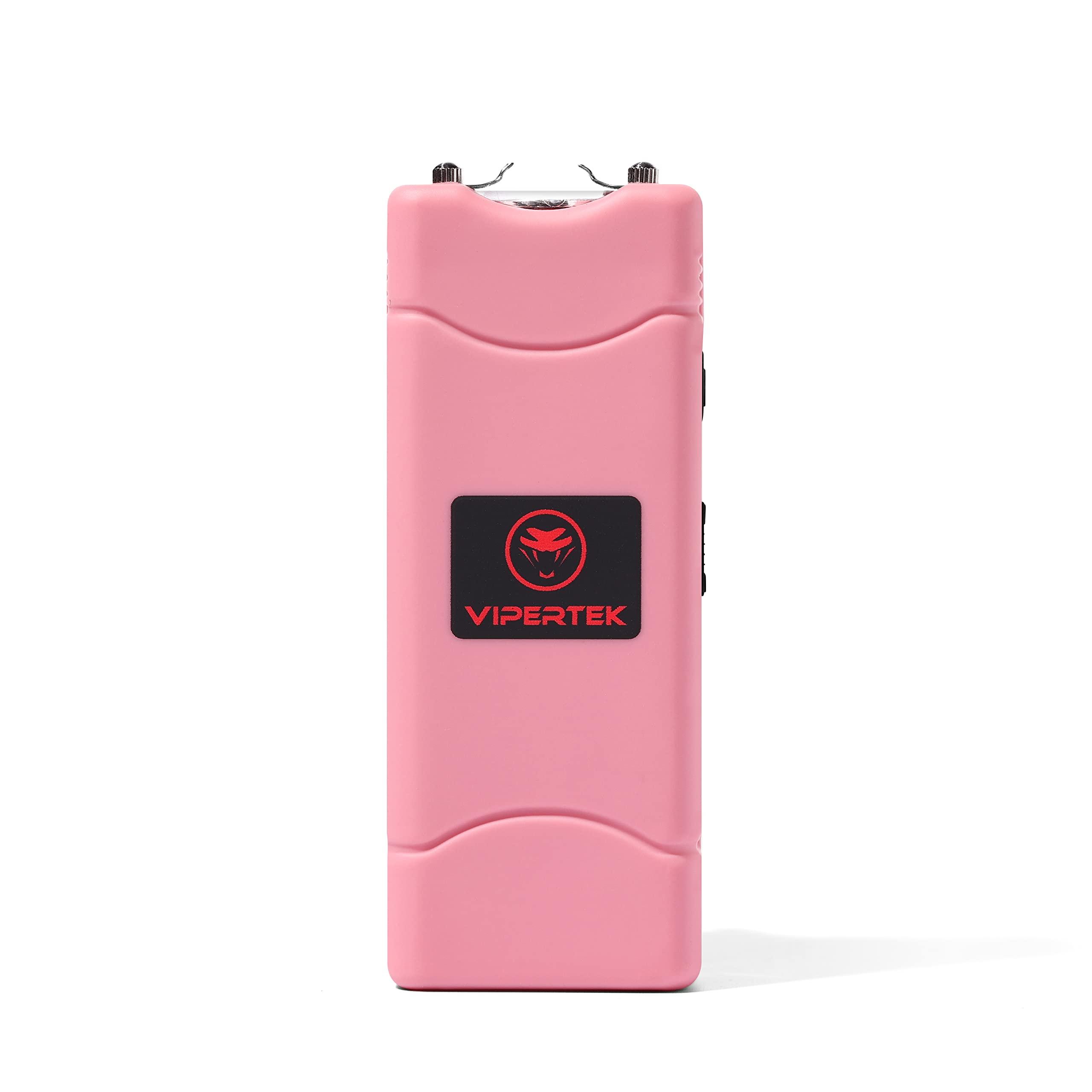 VIPERTEK VTS-881 Micro Stun Gun for Self Defense Rechargeable with LED Flashlight, Pink