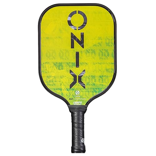 Onix React Pickleball Paddle Features Boosted Sweet Spot from Nomex Core Insert and Graphite Face,Green