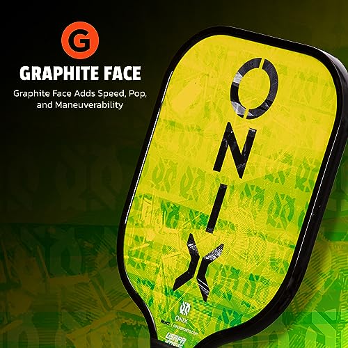 Onix React Pickleball Paddle Features Boosted Sweet Spot from Nomex Core Insert and Graphite Face,Green