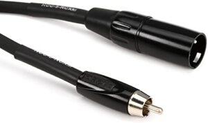 roland black series interconnect cable, xlr (male) to rca, 5-feet