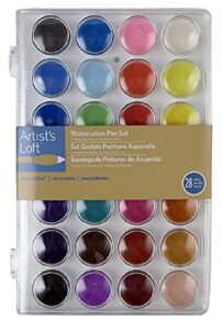 artist's loft watercolors pan set 28 color