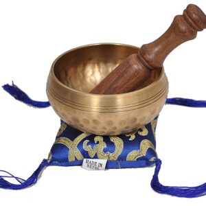 Dharma Store Nepalese Hand Hammered Tibetan Meditation Yoga Singing Bowl Set - with Traditional Design Fridge Magnet