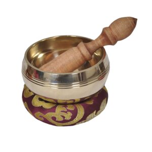 Dharma Store - Tibetan Meditation Singing Bowl - With Mallet & Silk Cushion