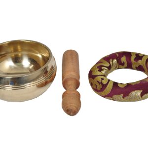 Dharma Store - Tibetan Meditation Singing Bowl - With Mallet & Silk Cushion