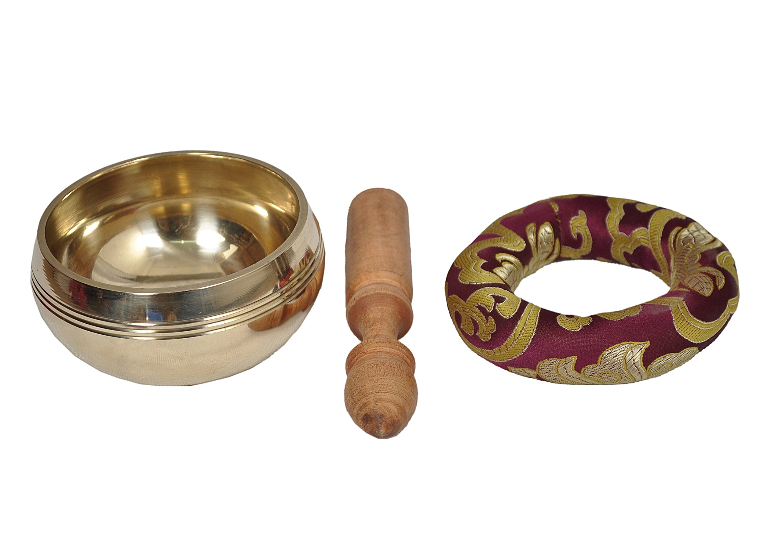 Dharma Store - Tibetan Meditation Singing Bowl - With Mallet & Silk Cushion